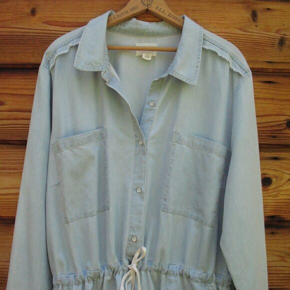 NWOT Blue Chambray Dress - Picture 3 of 8